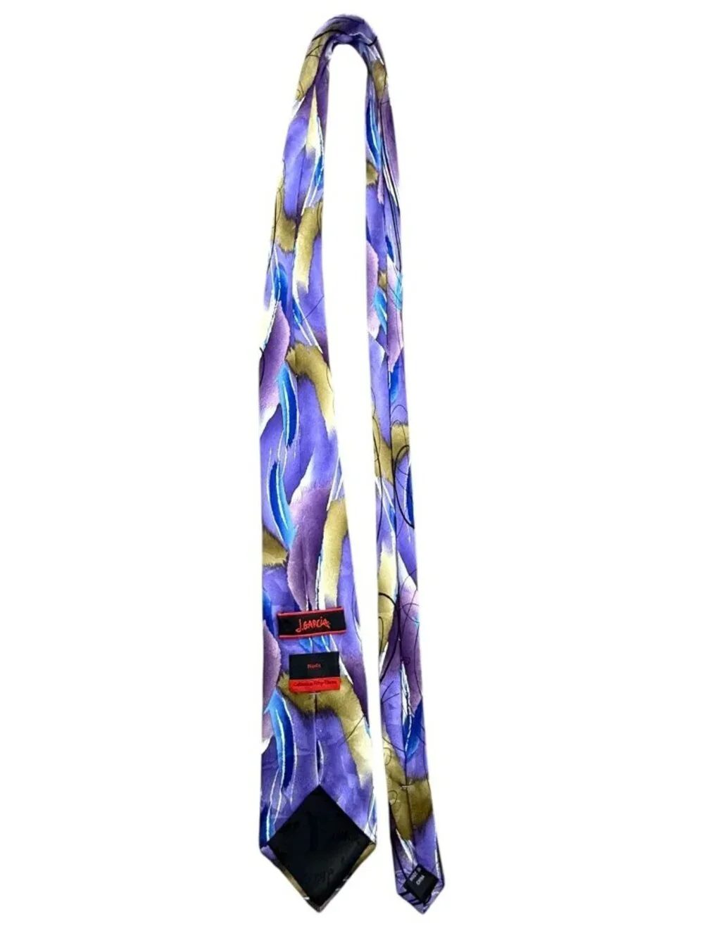 Jerry Garcia Mens 100% Silk Tie Purple Nude Collection #53 Artsy Musician Artist